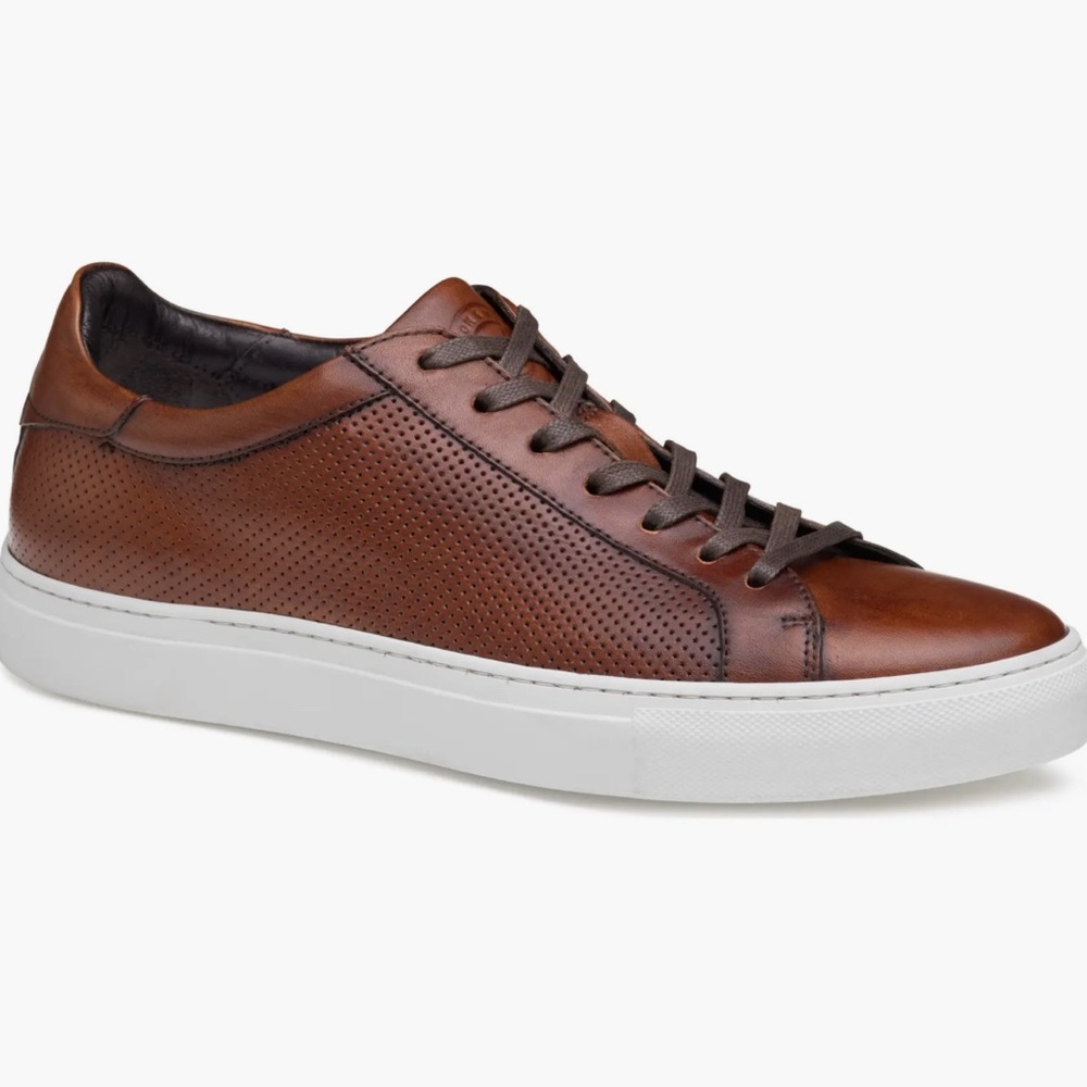 Johnston & Murphy Jake - Brown Leather Men's Sneakers - Size 10